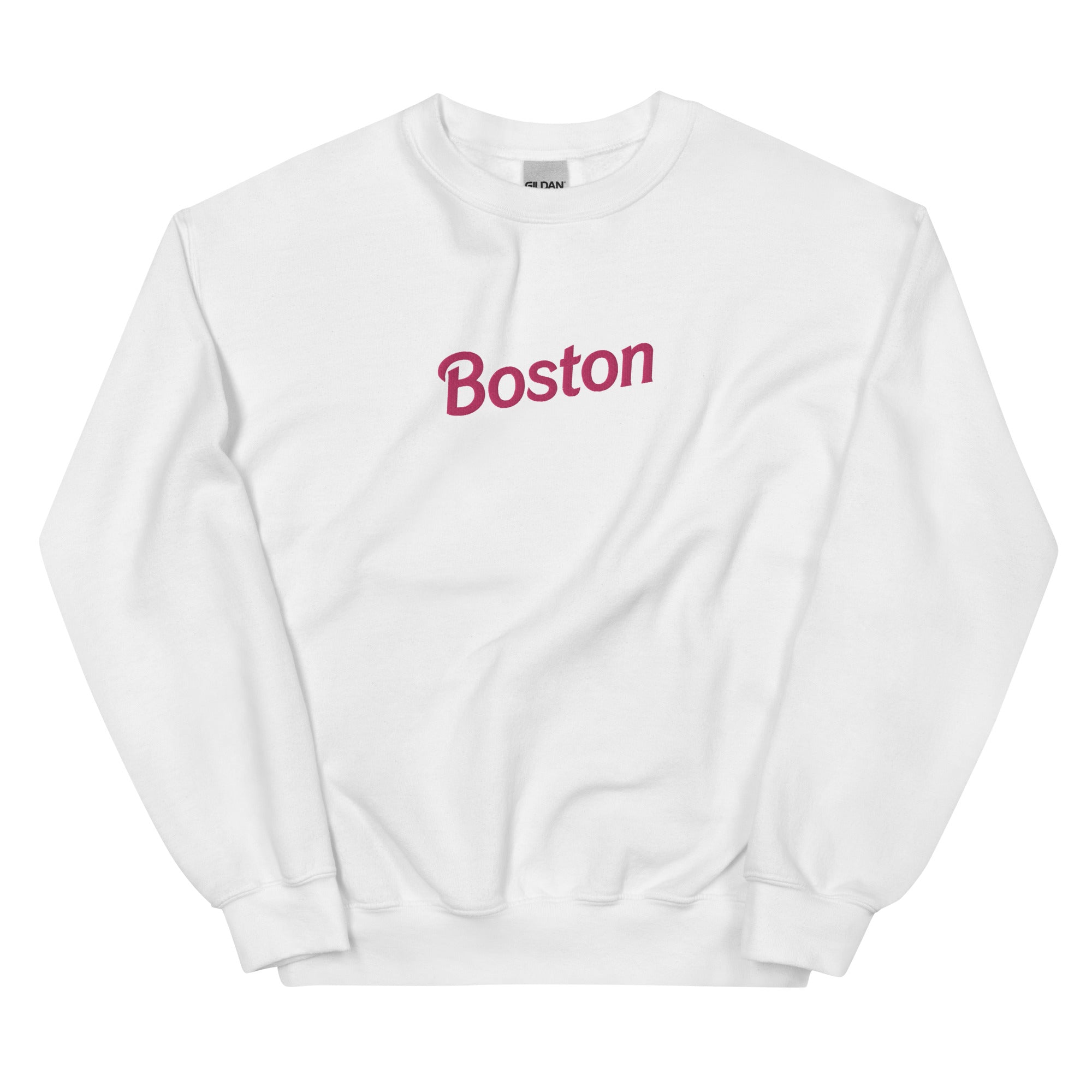 Pink Boston Embroidered Crewneck – boston.com/store