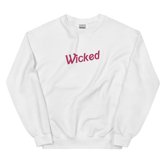 Pink Wicked Embroidered Crewneck