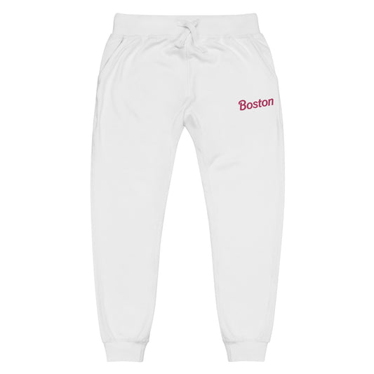 Pink Boston Unisex Fleece Sweatpants