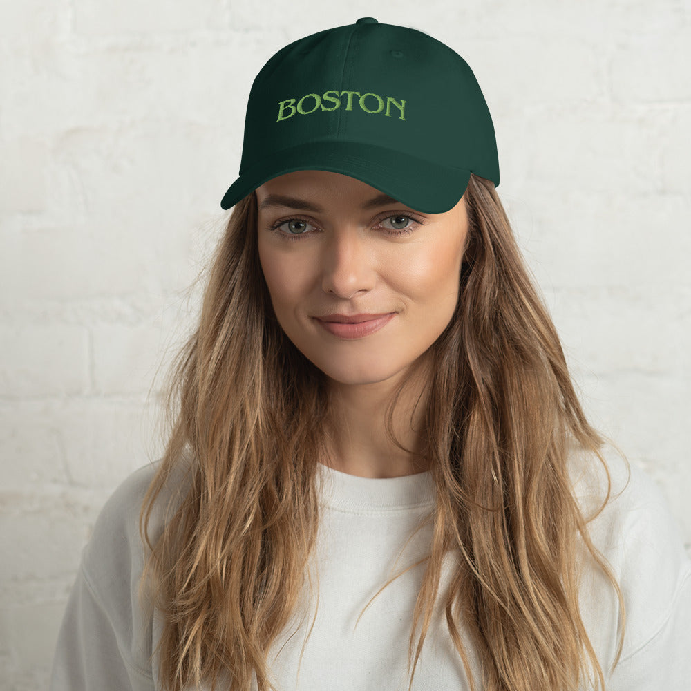 Green BOSTON hat