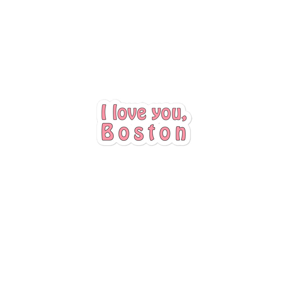 I love you, Boston sticker