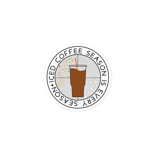 Iced Coffee Season Sticker