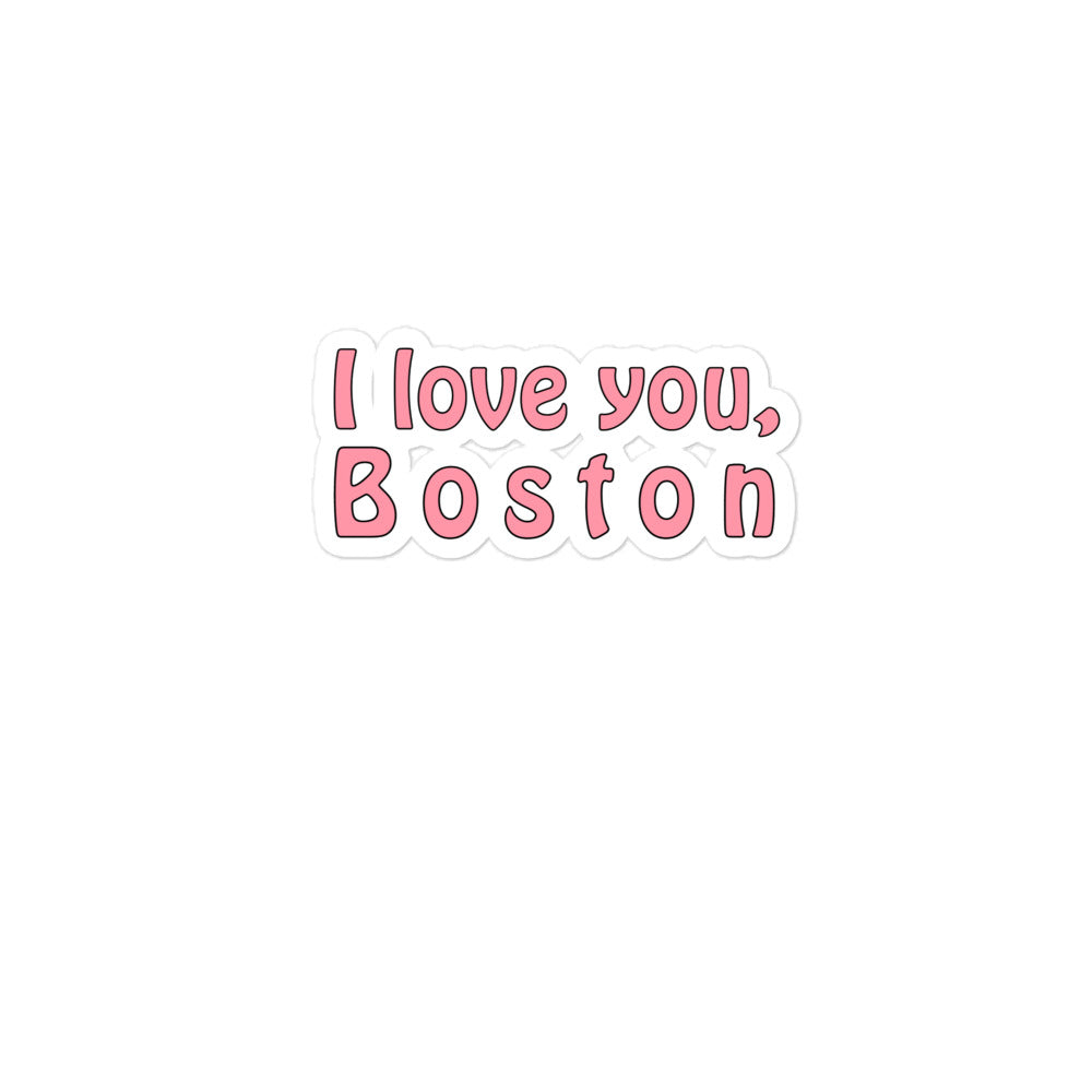 I love you, Boston sticker