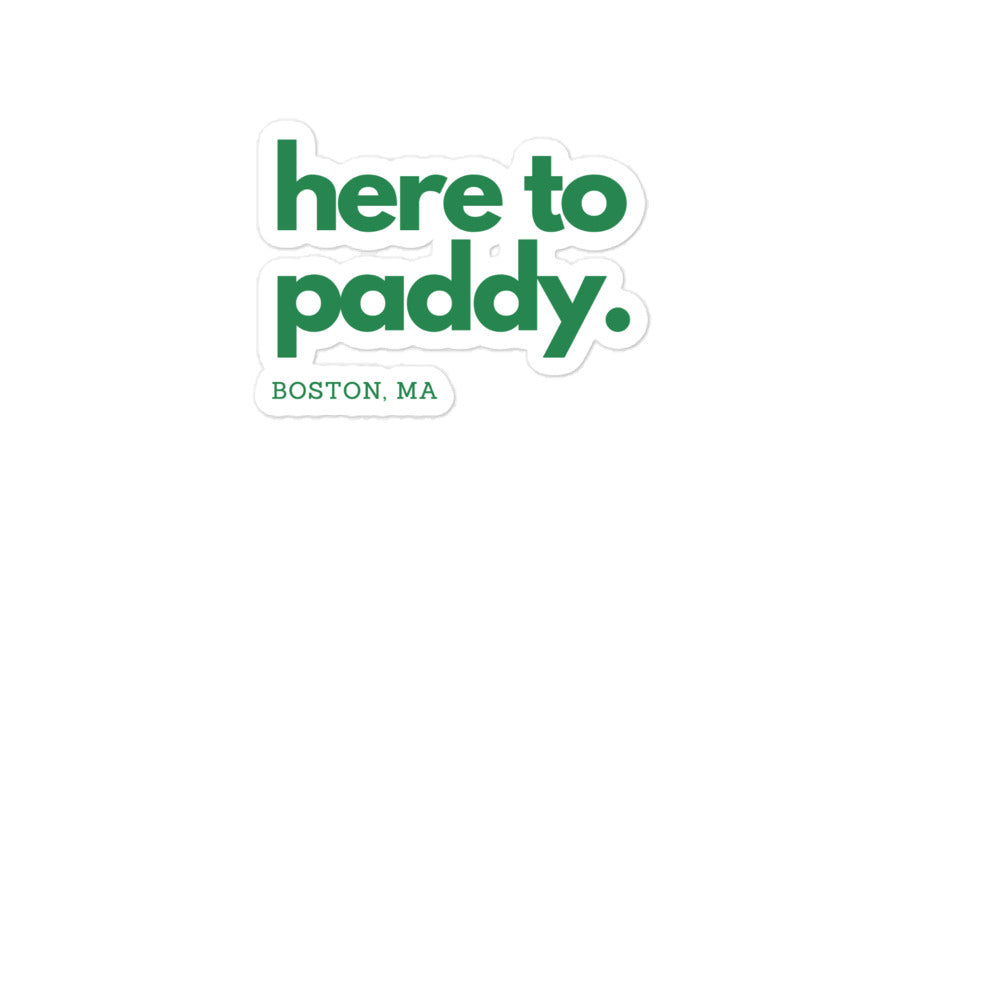 Here to Paddy sticker