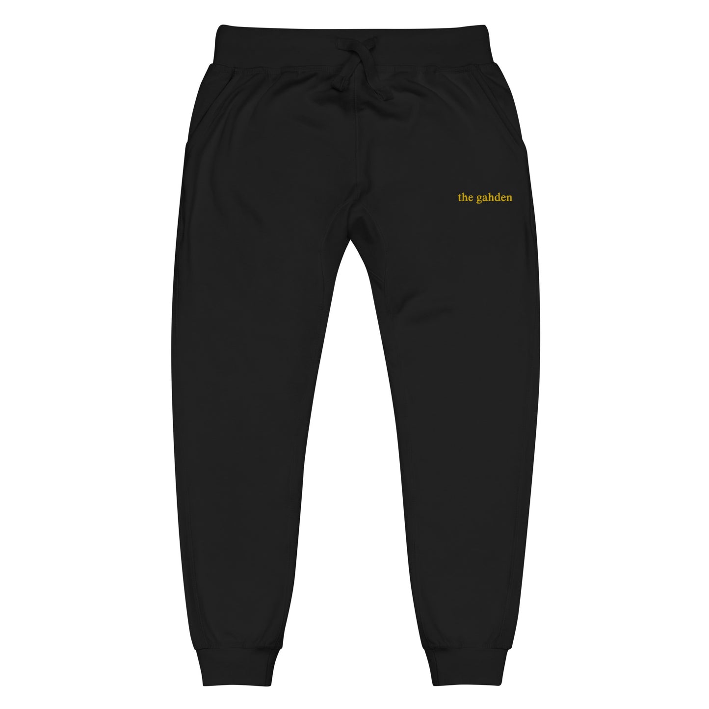 The Gahden Unisex Fleece Sweatpants (Black & Gold)